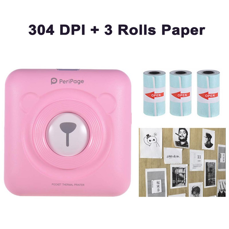 Peripage Foto Pocket Mini Thermische Printer 304 Dpi 58Mm Thermische Bluetooth Portable Mobiele Telefoon Printer Voor Android Ios: 304PK 3 Sticker