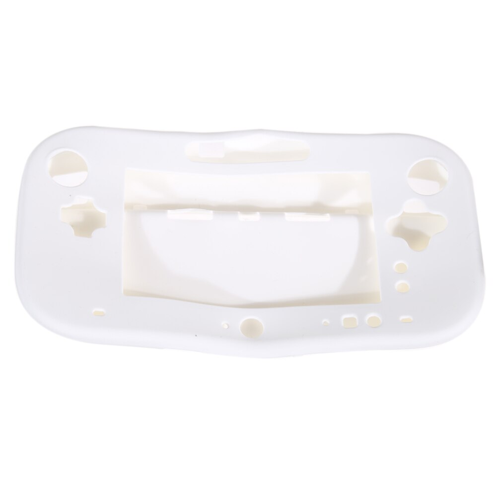 Soft Silicone Case Cover Skin Protector for Nintendo Wii U GamePad Controller Case Protector Shell Protection Accessories: White