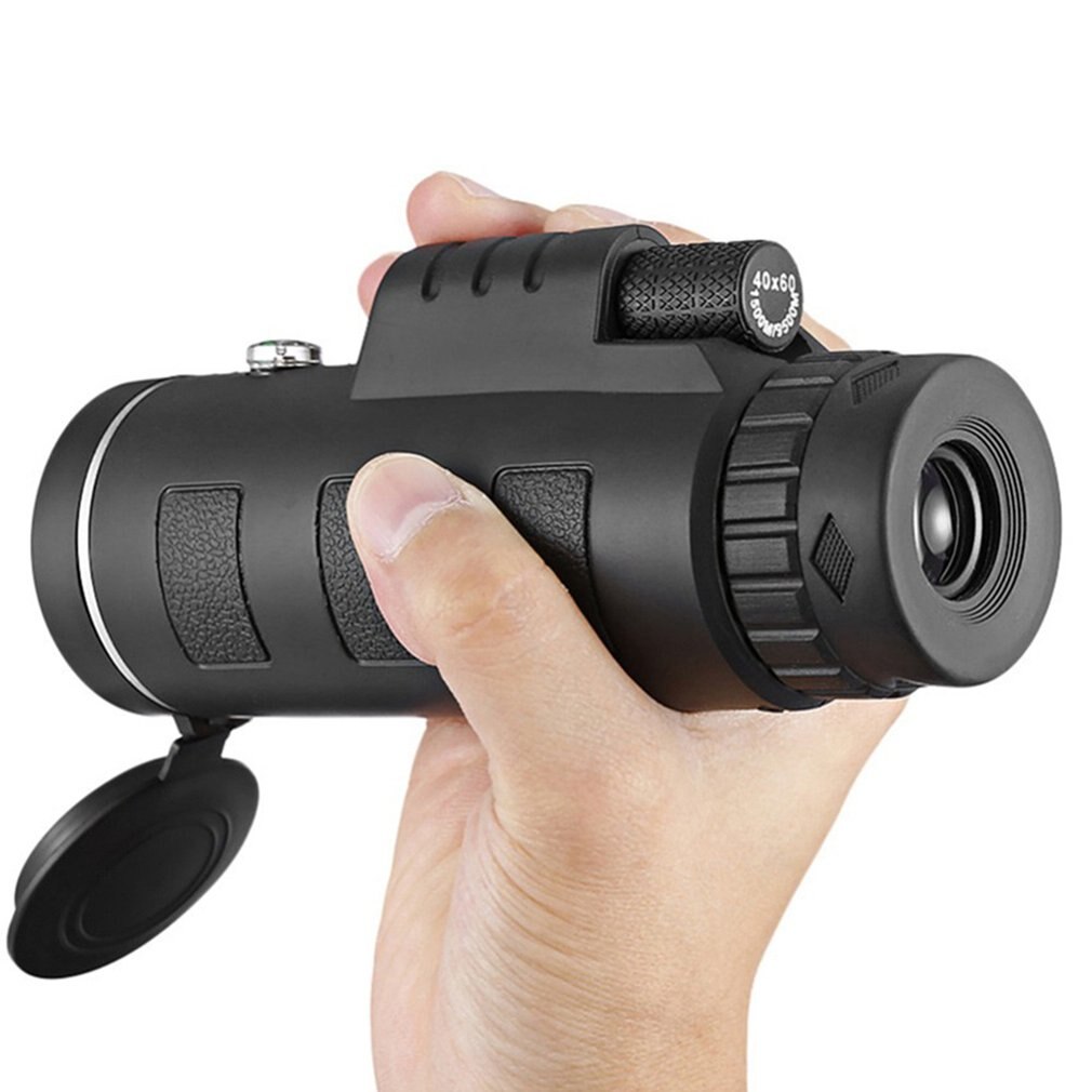 Portátil tamaño negro HandHeld Panda 40x60 ampliación ajustable Zoom Monocular telescopio viaje Camping