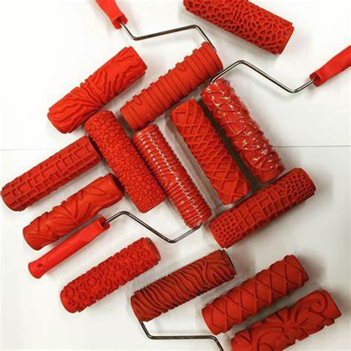 Decorative Paint Roller Embossed Texture Painting Tools Pattern for Wall Rubber Airless Pintura Machine Household Brush EG110T