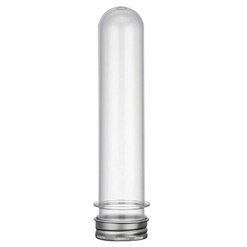 50 stk. 50ml reagensglas af plast med skruehætteflaske aluminiumshættepakning med trykfølsom forsegling slikkapsel