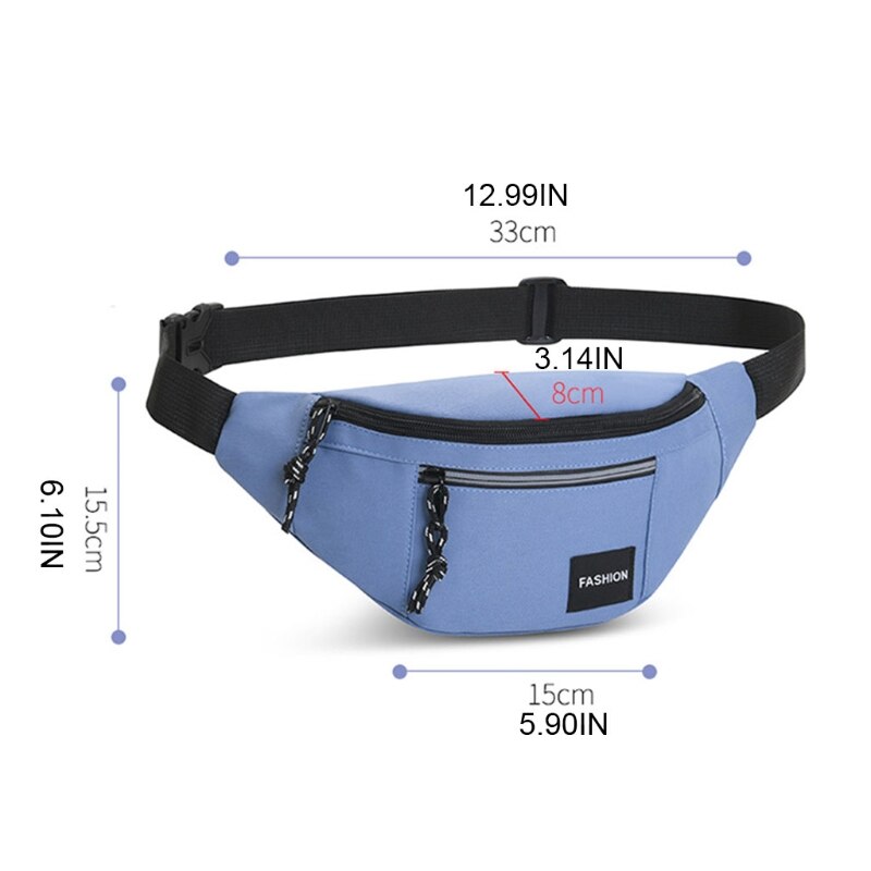Mannen Borst Zak Taille Fanny Pack Belt Pouch Reizen Hip Bum Schoudertassen Purse M68C