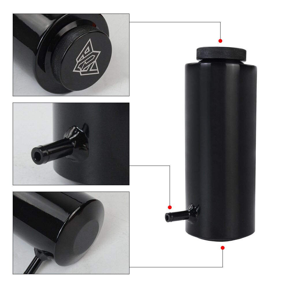 RESO--Car Radiator Coolant Tank Cooling Catch Bottle Reservoir Coolant Expansion Tank Overflow Oil Catch Tank Universal 800ml