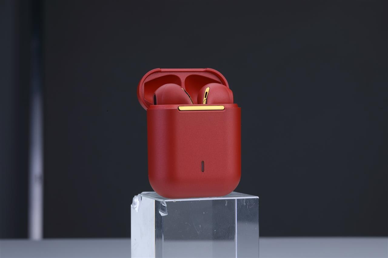 J18 TWS Bluetooth écouteurs sans fil casque pour Smartphone Sports en plein air positionnement tactile Popup stéréo HD micro casques: New J18-Red