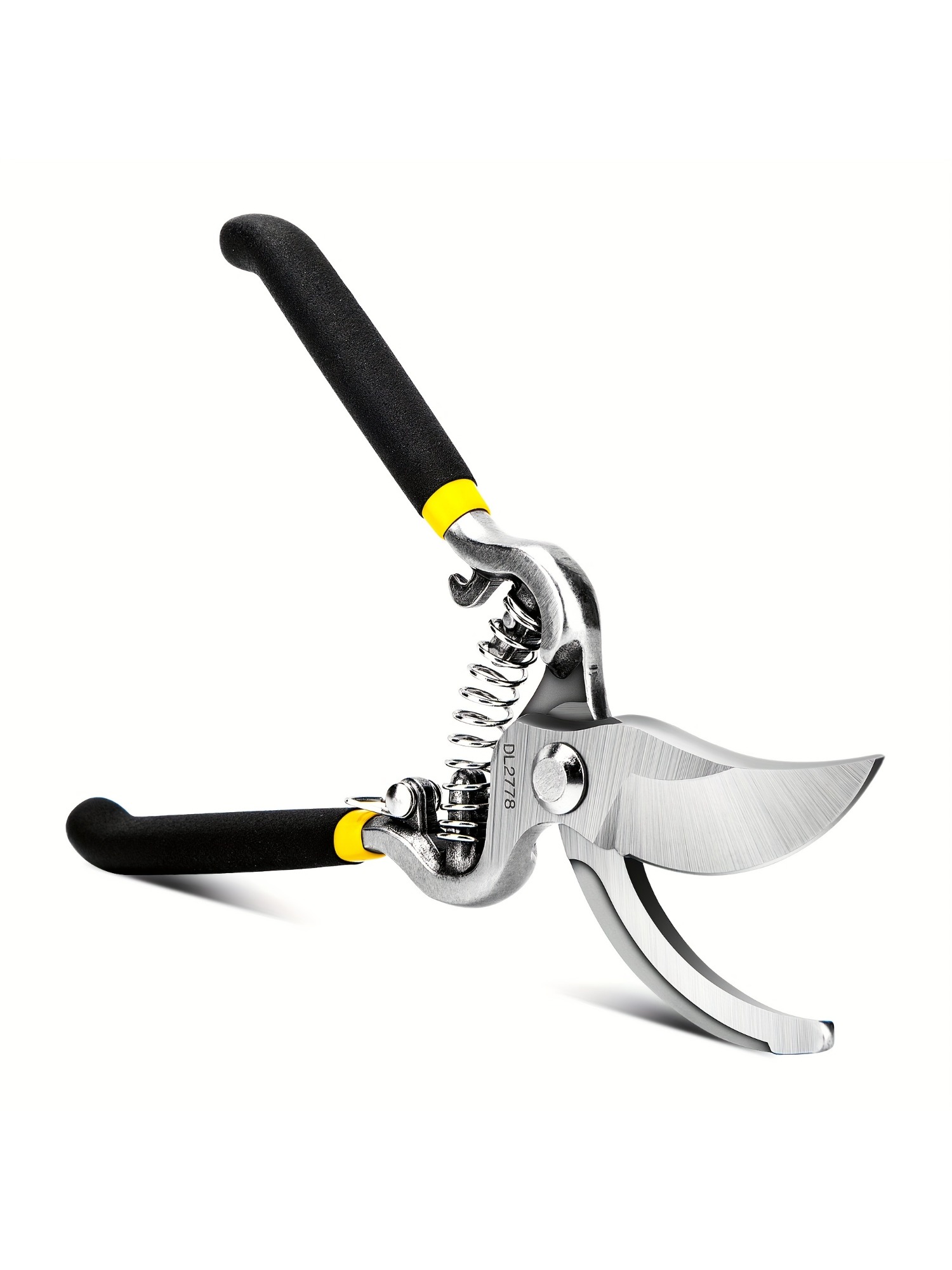 Deli Heavy Duty Steel Curved Blade Pruners, Garden Pruning Shears, 8" Gardening Hand Pruners Cutter Bush, Shrub & Hedge Clippers: Default Title