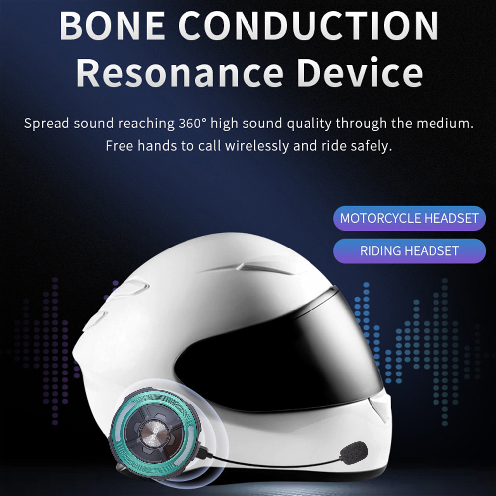 Neue Motorrad Helm Headset Wasserdichte Bluetooth Knochen Leitung Kopfhörer Moto Freisprecheinrichtung Musik Spieler