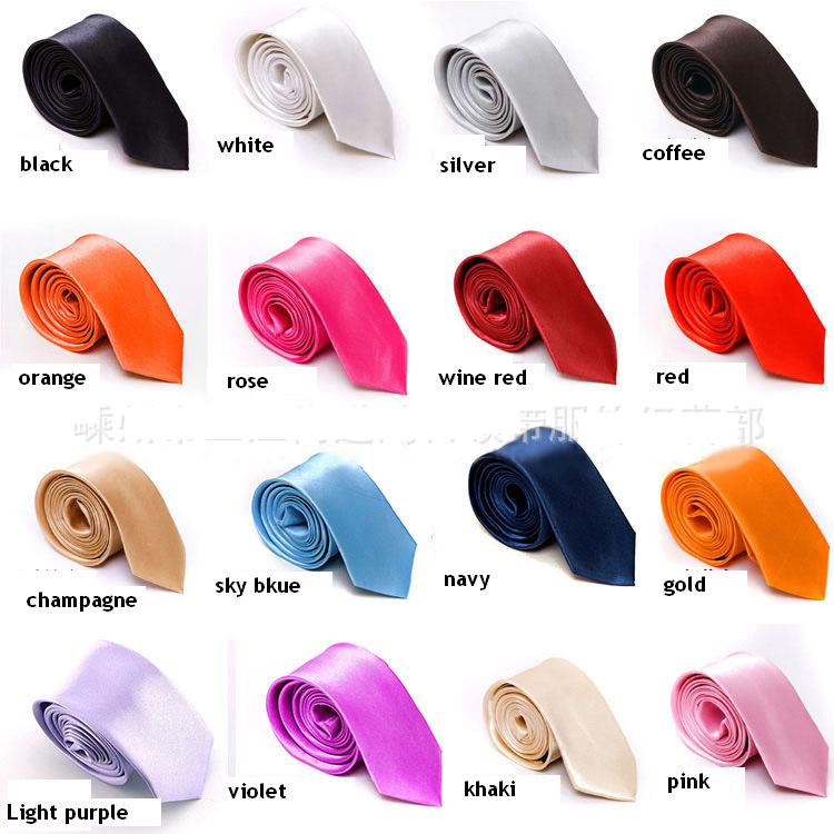 Mans accessoarer smal smal slips för män jacquardvävd solid champagne orange röd lila blå slips bröllopsslips