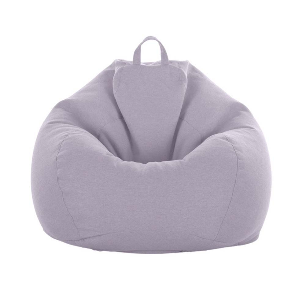 Pouf housse doux intérieur chambre paresseux transat adultes enfants Extra grande salle de jeux lavable pas de remplissage linge de rangement décor à la maison: Grey 80x90cm
