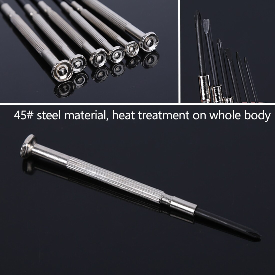 Precision Multifunction Mini Small Screwdriver Set with Slotted Phillips Bits for Watch Glasses Screw driver Repair Tools 6PCS