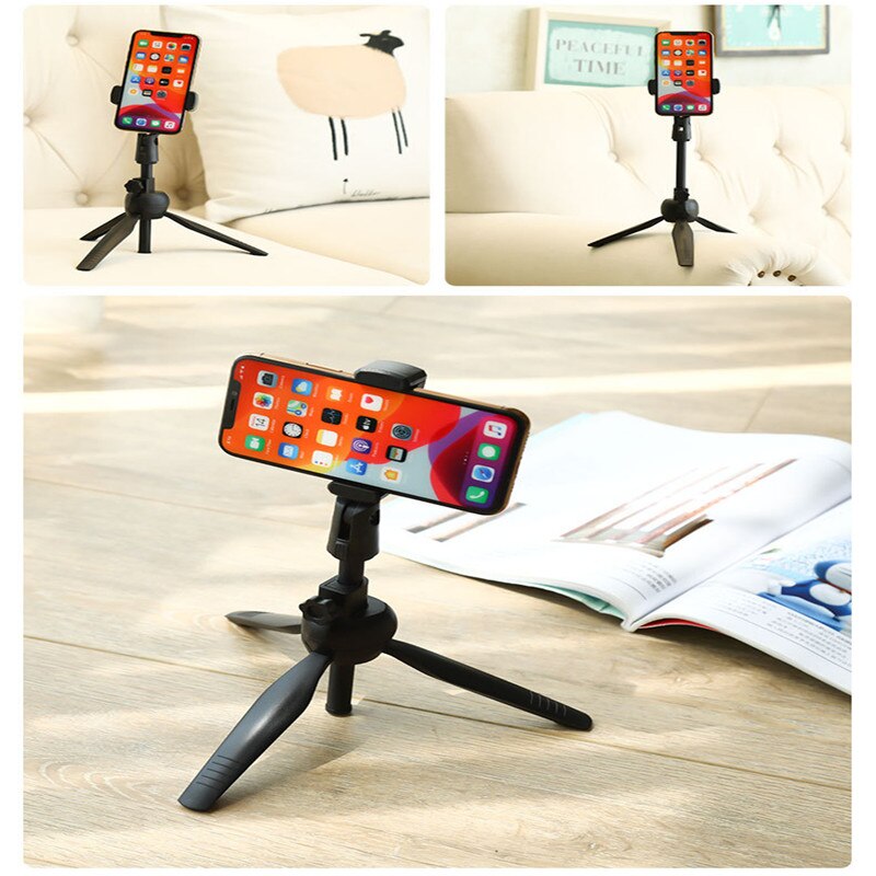 Draagbare Statief Voor Smartphone Camera Houder Mini Opvouwbare Desktop Beugel Mobiele Telefoon Stand Camera Houder Clip Statief