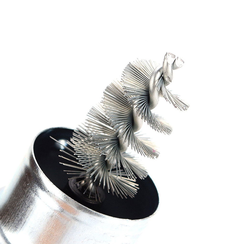 Car Cleaning Battery Post Terminal Cable Cleaner Dirt Corrosion Brush Hand Tool 2 places for cleaning Stainless steel 8Z