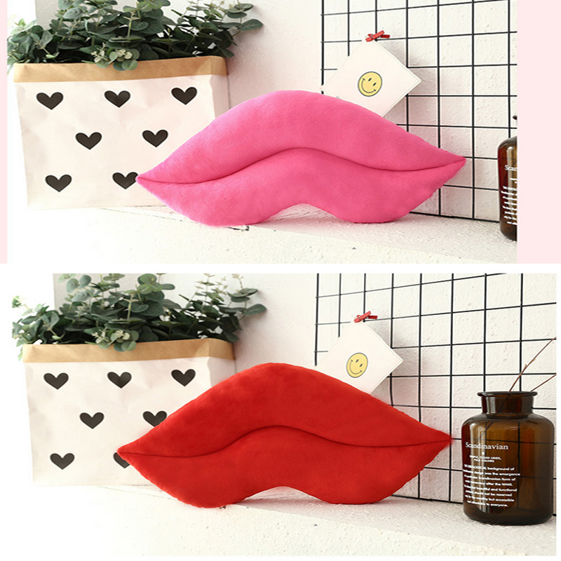 Leuke Zachte Kussen Lip Vormige Roze Rood 30 Cm Kus Pad Woondecoratie Knuffel Sofa Sierkussen Seat Pads xma