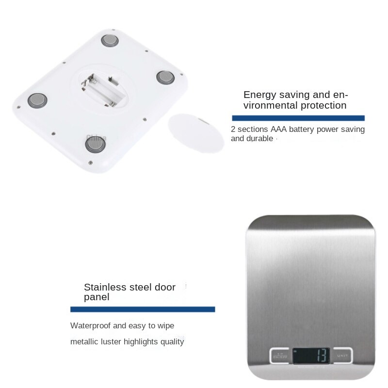 10kg 5kg Stainless Steel Kitchen Scale Household Waterproof Digital Food Baking Gram Kitchen Electronic Scale Coffee