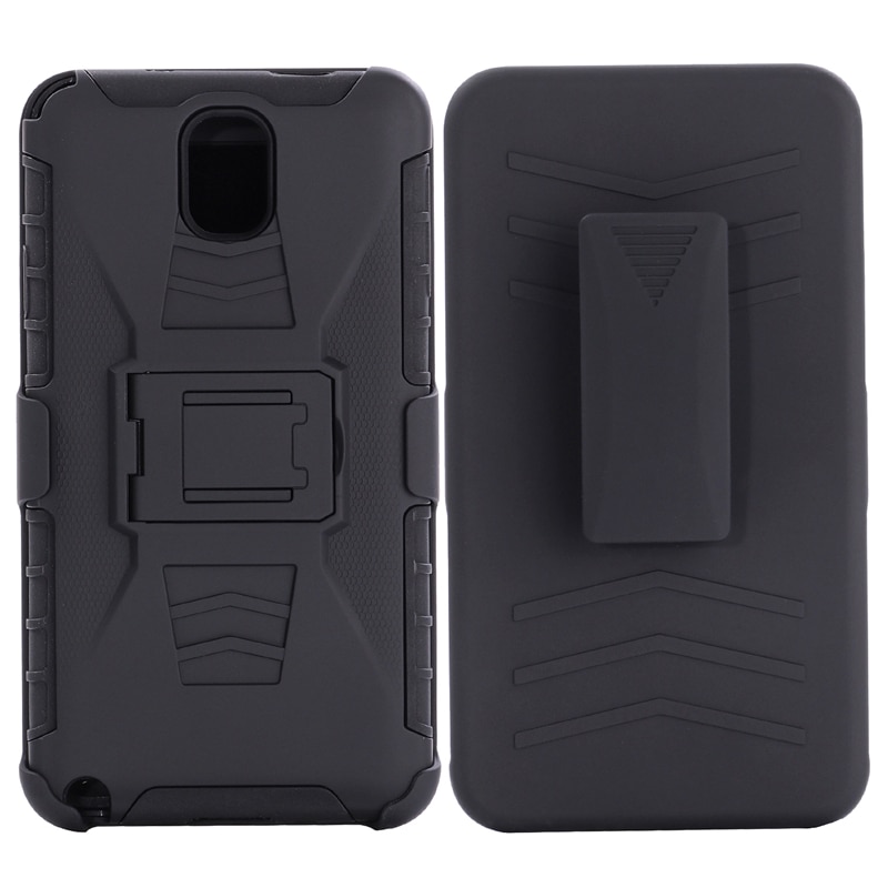 Funda de armadura resistente a los golpes para Samsung Galaxy Note 3 III N9000, funda con Clip para cinturón con soporte