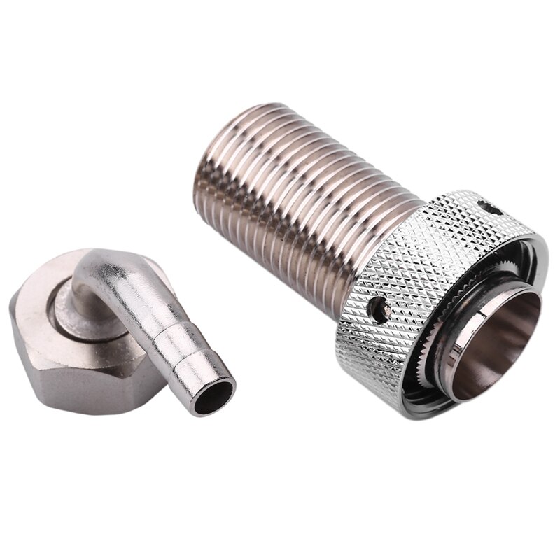Grifo de cerveza con mango de 8mm, grifería con codo de barbero, placa cromada, vástago de latón, G5/8 para Barril ajustable, dispensador de cerveza para elaboración en casa