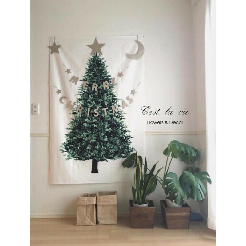 Ins juletræ fyr hænge klud vægindretning klud juledekoration til hjemmet lille frisk baggrund simpelt tapet