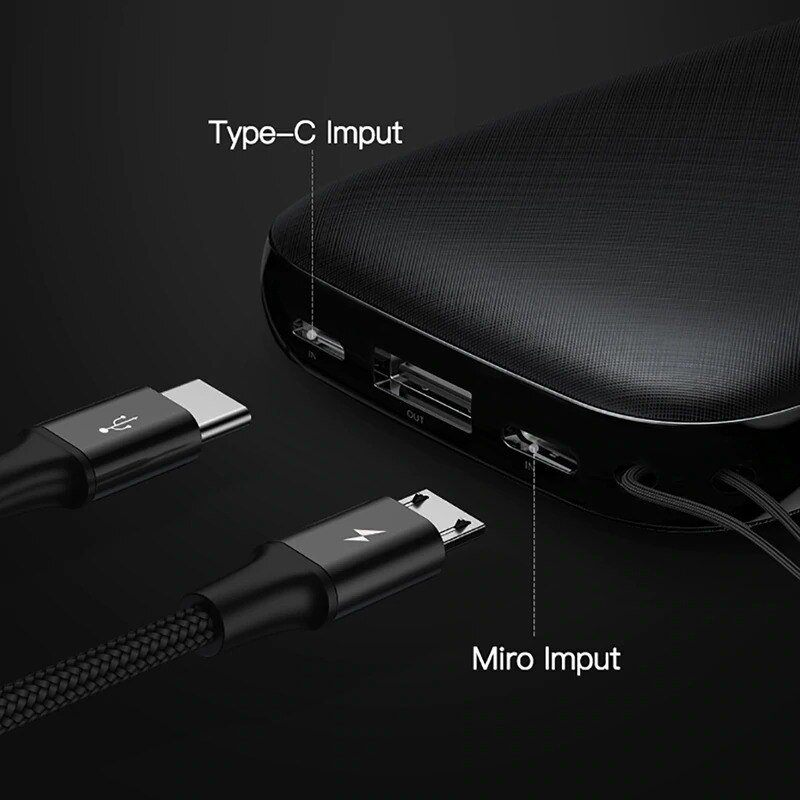 10000mAh ottavino caricabatteria esterno doppio USB Powerbank portatile 10000mAh fuoco per telefono