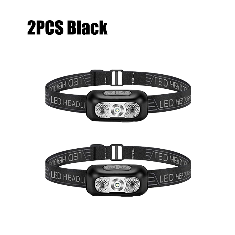 Rechargeable COB LED Headlamp Strong Light Waterproof Induction Headlamp Rechargeable Camping Search Light Head Flashlight: changeable