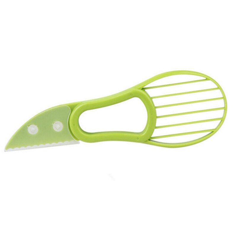 Plastic 3-In-1 Avocado Slicer Shea Corer Boter Peeler Fruit Cutter Pulp Separator Mes Keuken Groente Gereedschap keuken Helper