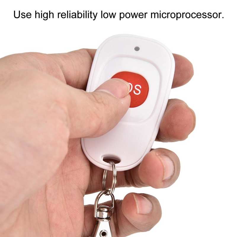 White Wireless Button SOS Alarm For Home/Office Security Older Emergency Panic
