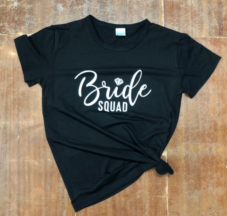 Cotton Tee Aesthetic Graphic Shirts Bride Diamond Letter Printed T-Shirt Bride Diamond Squad Coupled Tops Feminist