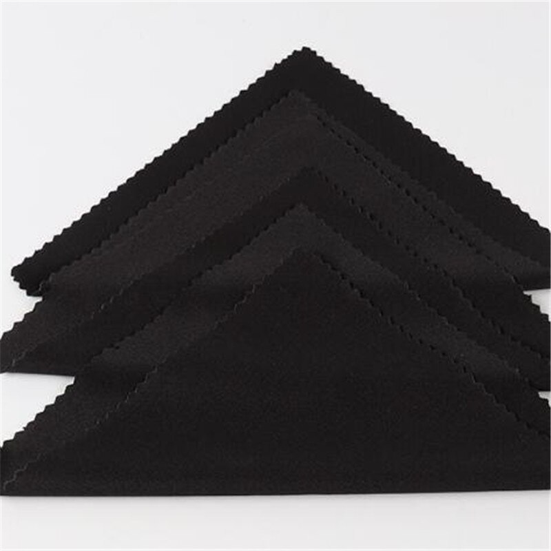 Paño limpiador de microfibra para gafas, accesorios de limpieza de lentes, color negro, 10 piezas