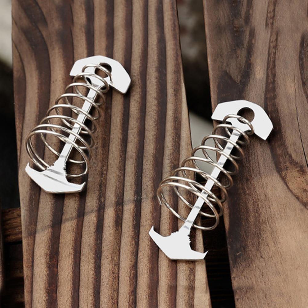 1pc windseilschnallen, federförmig, oktopus-förmig, deckpflock, zelthaken, fixseil, camping, stahlbrettschnalle, wandernagel, outdoor,  y9 w 2