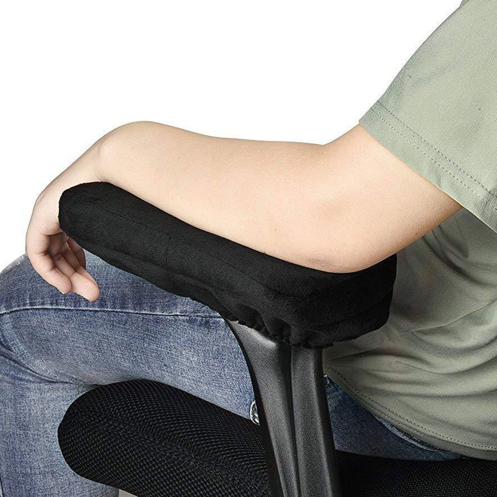Kontor hem kudde stol armstödsdyna mjukt stöd ergonomiskt avlastning tryck underarmar memory foam armbågskuddar överdrag universal