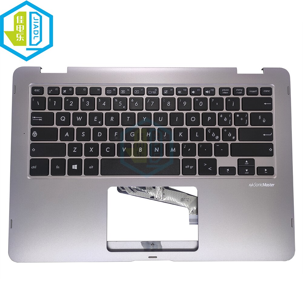 TP401 Pc Uk Gb Italiaanse Keyboard Topcase Palmrest Toetsenborden Voor Asus Vivobook Flip 14 TP401N TP401NA TP401MA F123IT00 F123UK00: IT Italian