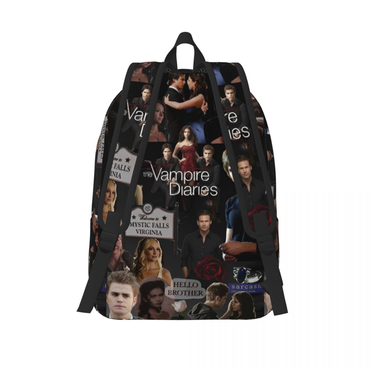 The Vampire Diaries Collage Backpack for Men Women Casual Student Business Daypack TV Series Laptop Canvas Bags Sports