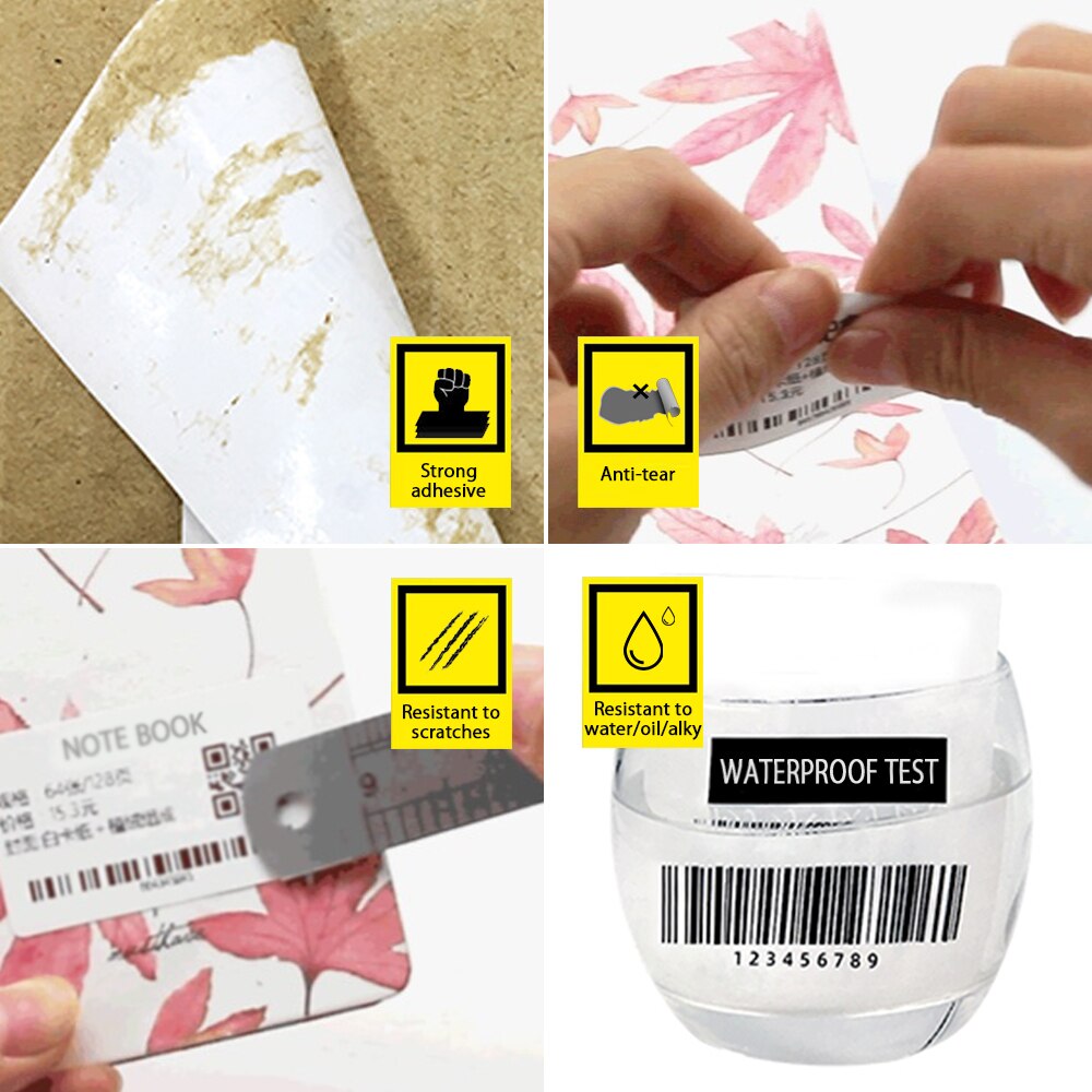 1Rolls White Thermal Label Roll 50*30mm EQ5030 Typeable Washi Tape thermal label paper for EQ11 mini thermal label printer