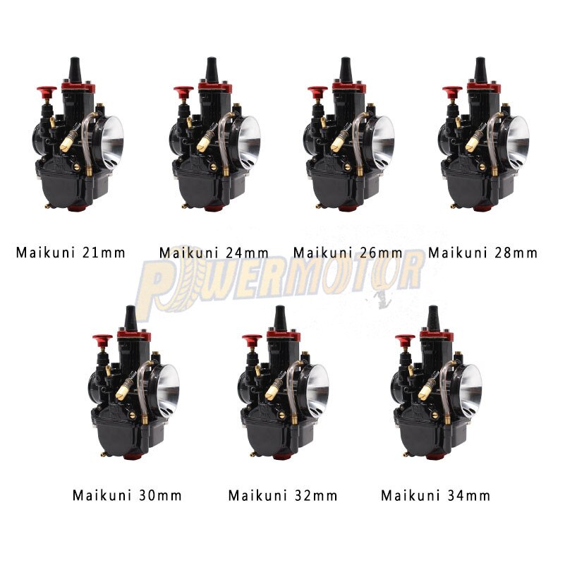 Mikuni-piezas de carburador PWK para motocicleta, 21, 24, 26, 28, 30, 32 y 34mm, piezas de carburador con Power Jet Dirt Bike ATV