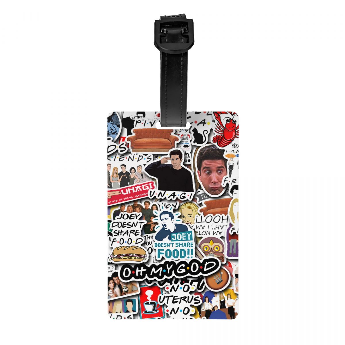 Custom Vrienden Tv Show Bagagelabel Met Naam Kaart Privacy Cover Id Label Voor Reistas Koffer: Licht Groen
