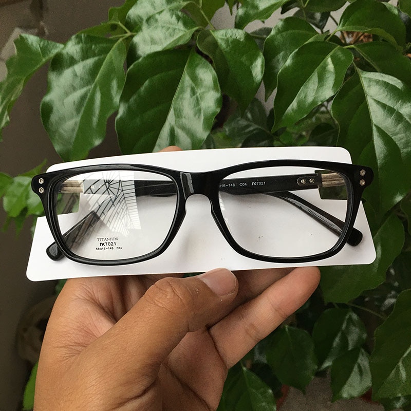 Japan Handgemaakte Optische Acetaat Brillen Frames Mannen Zwart/Bruin