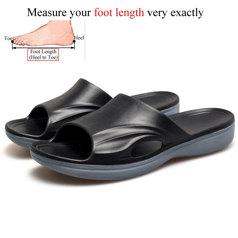 Pantofole di gomma da uomo estive scarpe da spiaggia scivoli Slates Palm Clap Casual Outdoor Indoor Home House morbido confortevole Big Size 49 50: Black / 49