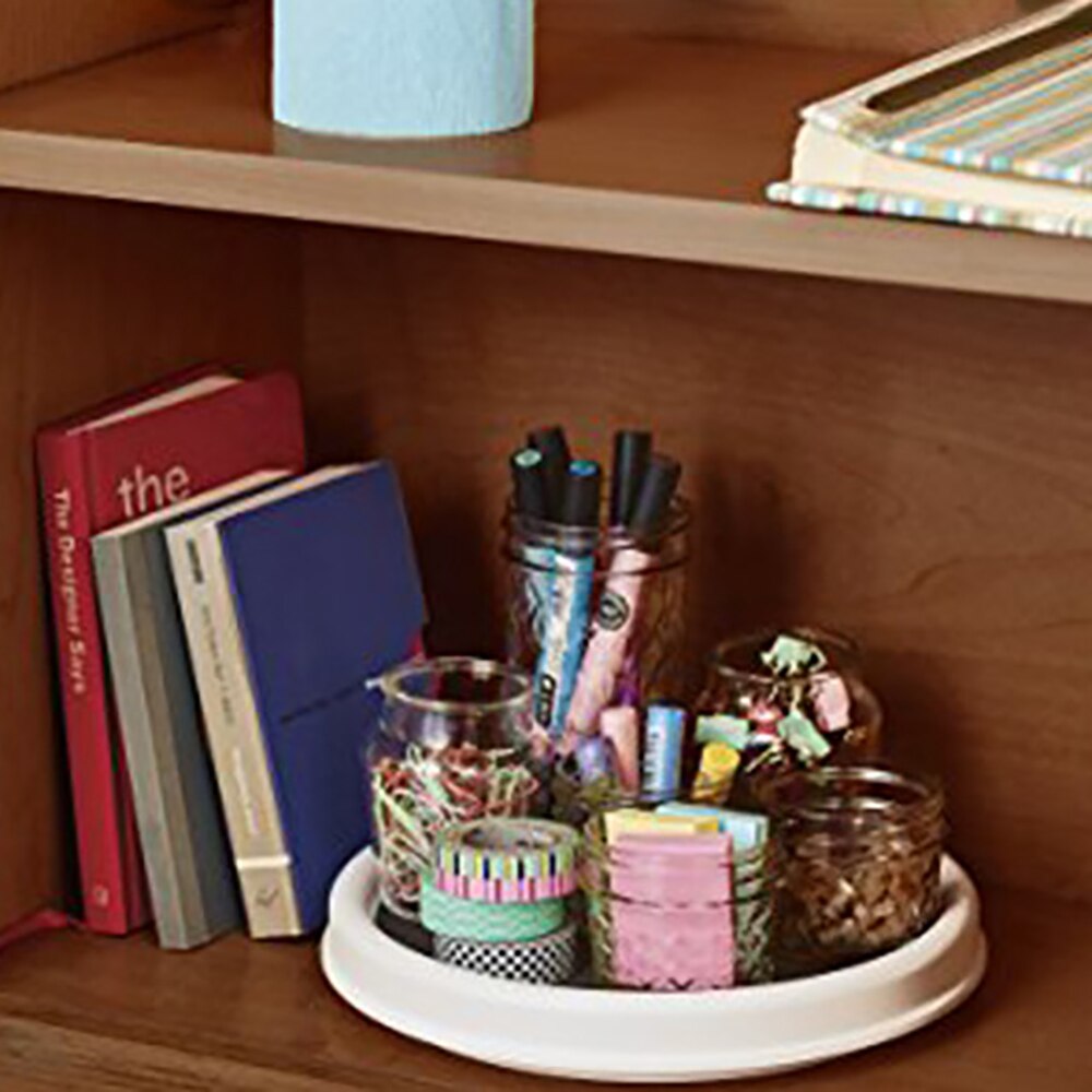 360 Rotatable Round Spice Jar Storage Rack Tray Turntable Home Kitchen Jar Holder Spice Stand For Pepper Baking Ingredients