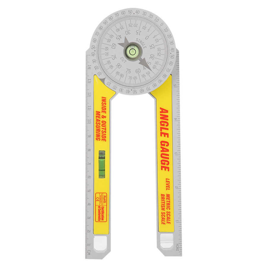 DIY Protractor 360 Degree Angle Gauge DIY Protractor Goniometer Outside Measuring British Scale Plastic Goniometer