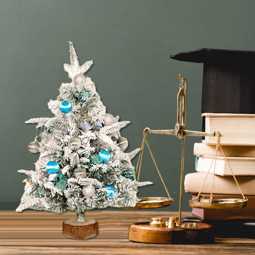 Artificial Christmas Tree Ornaments Xmas Props Pine Tree for Party: Blue