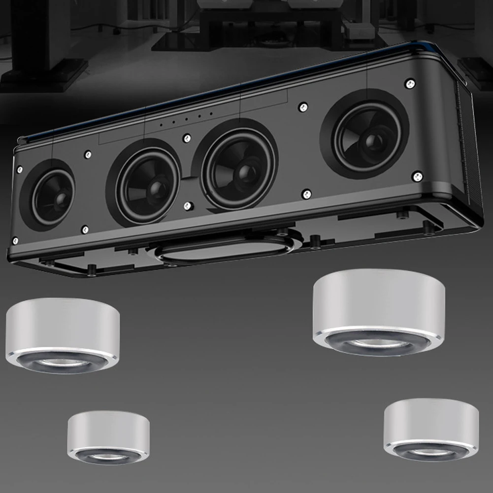 4 Stück Hifi-Lautsprecher Spikes Stand Füße Pad Aluminium legierung Isolation absorbieren Schock verstärker Basis füße für Lautsprecher CD-Verstärker