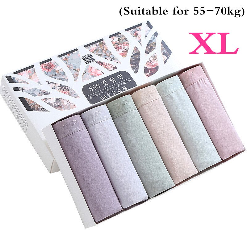 6 Pcs Xiaomi Vrouwen Ondergoed Katoenen Lingerie Slipje Vrouwelijke Casual Antibacteriële Onderbroek Vrouwen Meisje Sexy Intimates Briefs: XL (Suitable 55-70kg