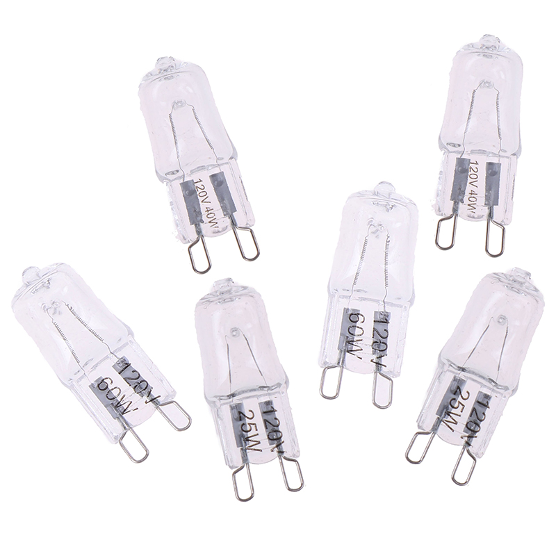 120V 25W 40W 60W Oven Light Bulb G9 High Temperature Bulb Steamer Light G9 Oven Lighting Bulb 10PCS
