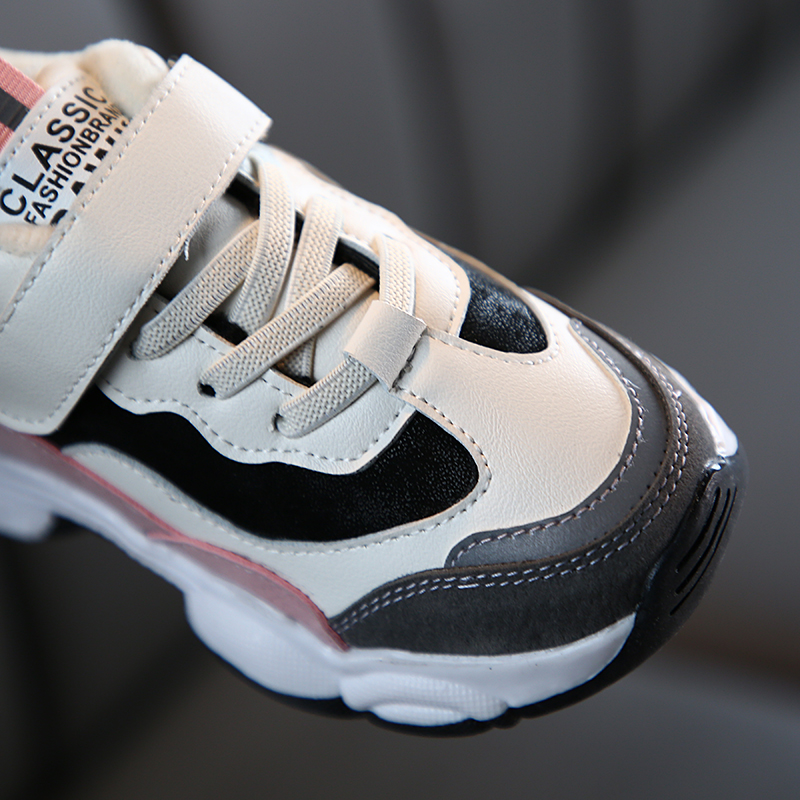 Baby Shoes Children Patchwork Sneakers Boys Plus Velve Warm Sport Shoes Kids Casual Shoe Thicken Comfortable SSJ061