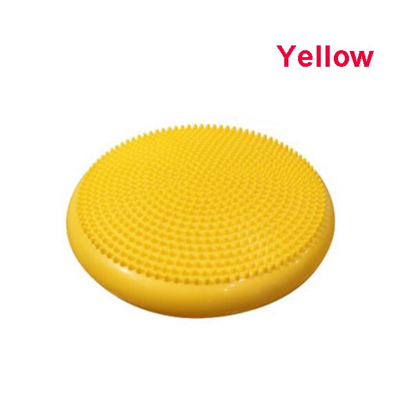 PVC Inflatable Fitness Ball Yoga Massage Cushion Mat Yoga Half Ball Physical Exercise Point Massage Stepping Balance Cushion Mat: YELLOW