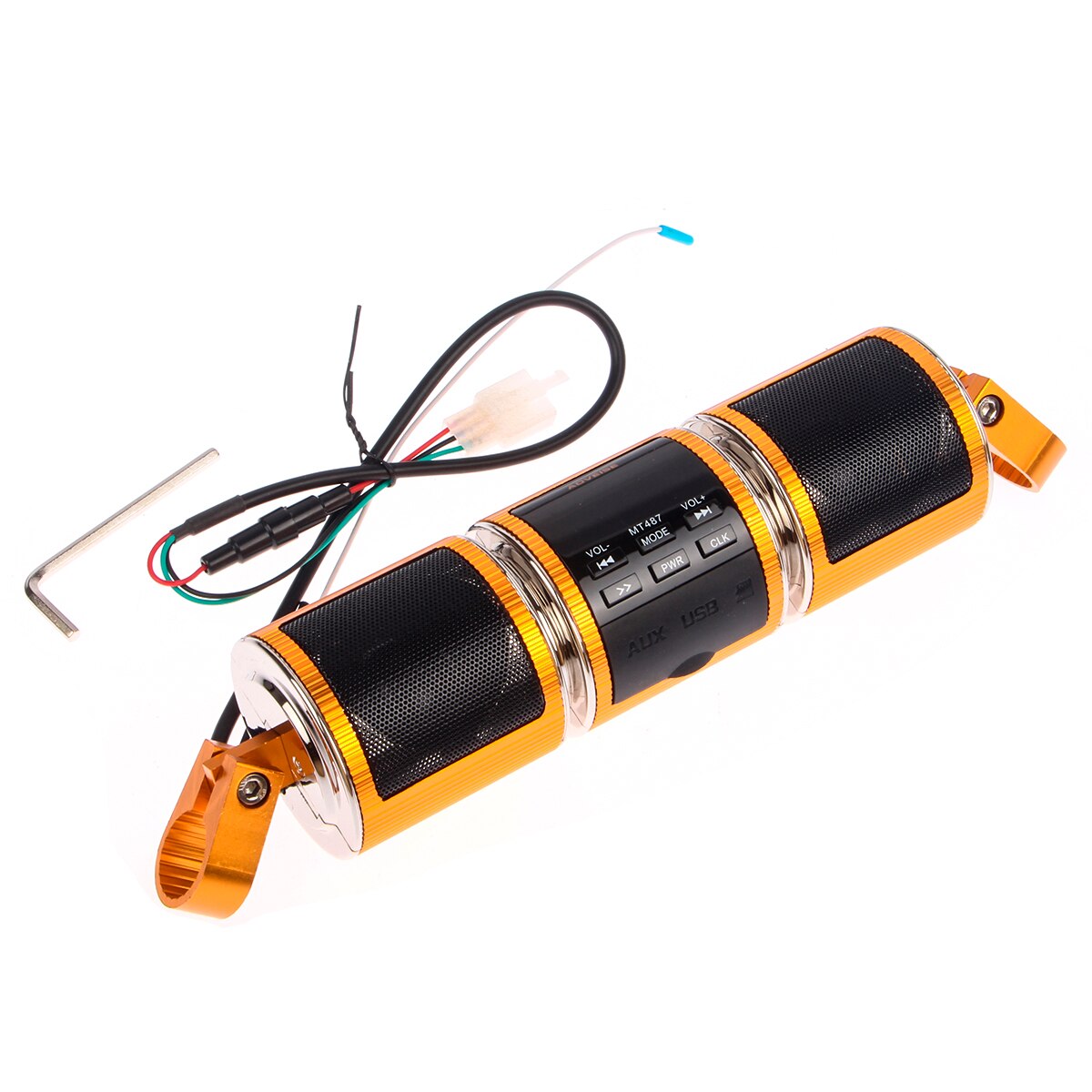 Motorfiets Zwart MP3 Fm Atv Radio Sound Systeem Stereo Speaker Waterdicht