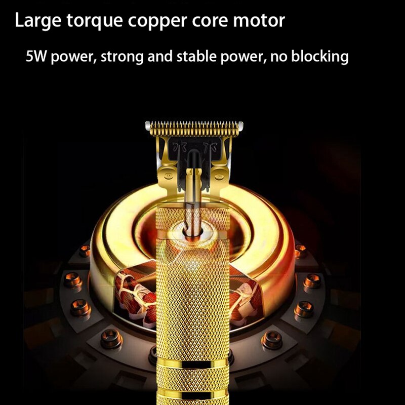 Cordless Trimmer, Men's Bald Hair Clipper T-Shaped Hair Clipper Zero Clearance Detail Contour Razor