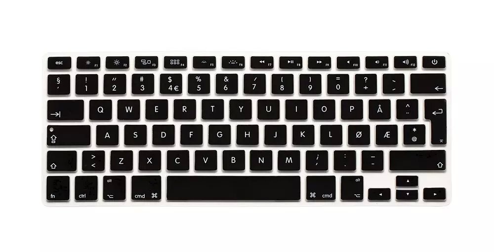 Norwegian Silicone Euro EU Keyboard Silicone Keyboard Cover For Apple macbook Air Pro Retina 13 15 17 For Mac Book Laptop Skin: Black