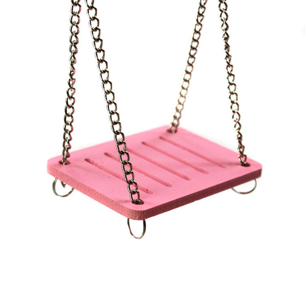Cute Parrot Hamster Small Swing Hanging Bed Shake Suspension House Props Pet Supplies Entertainment Eexercise Toys Hogard: Pink