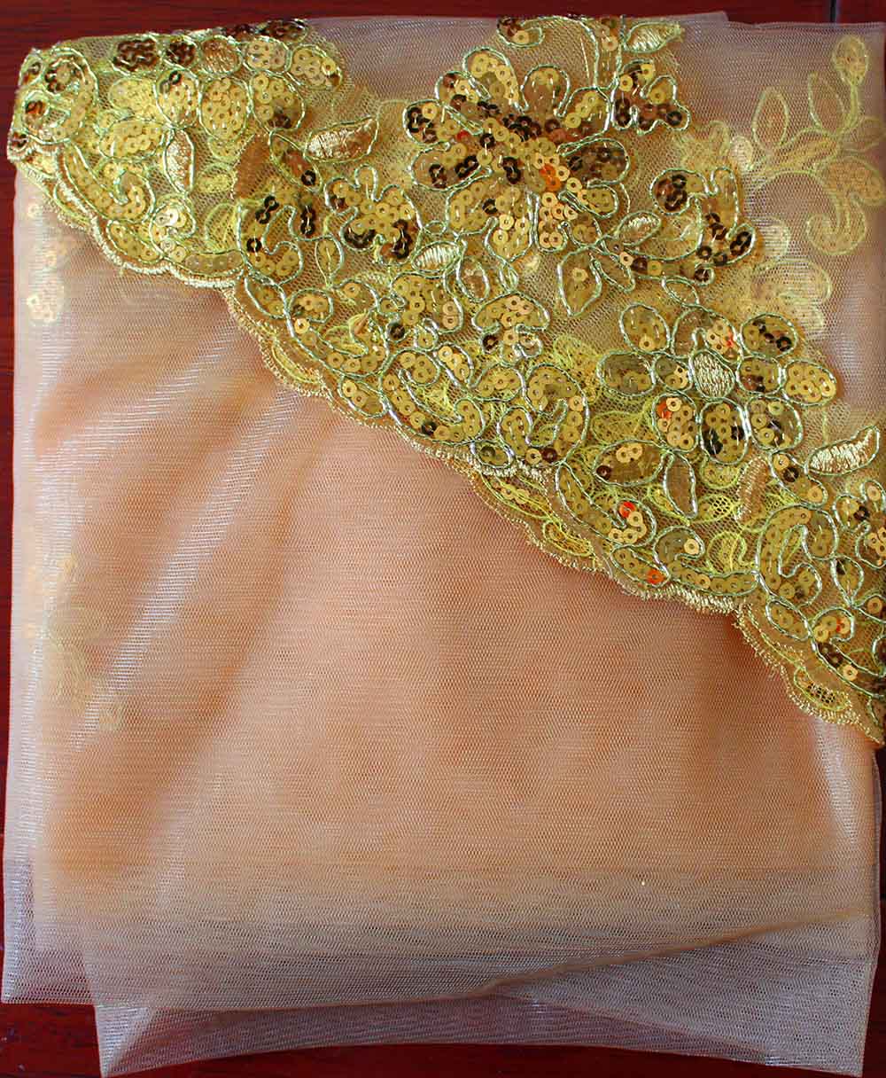 Velo de novia de encaje dorado con lentejuelas brillantes, velo de novia corto de una capa colorido con peine, accesorios de boda de gasa