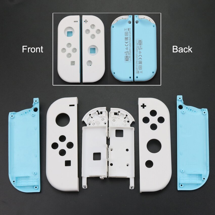 YuXi Replacement Housing Shell Cover for Nintend Switch NS NX Joy-Con Joycon Controller Protective Shell Case Green Blue White: No.4