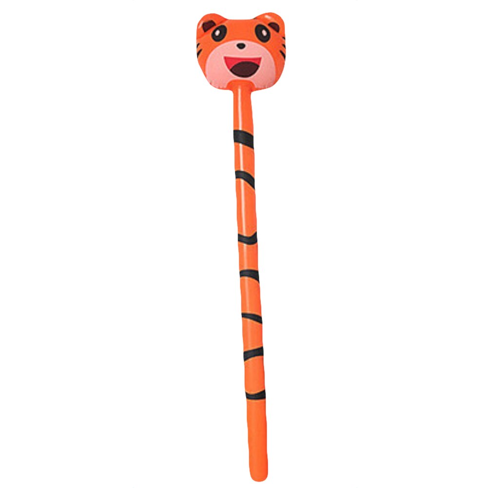1Pc Giraffe Kikker Dier Opblaasbare Lucht Stok Klap Bar Party Kids Vrolijken Props Geschikt Voor Pretpark Perfect Speelgoed: Tiger